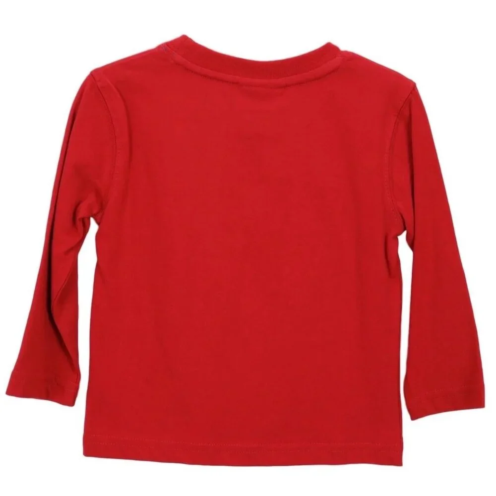 CR Rugged Boys Red Long Sleeve T-Shirt 18M With Rocket & Star Design Toddler Pul - Picture 2 of 3